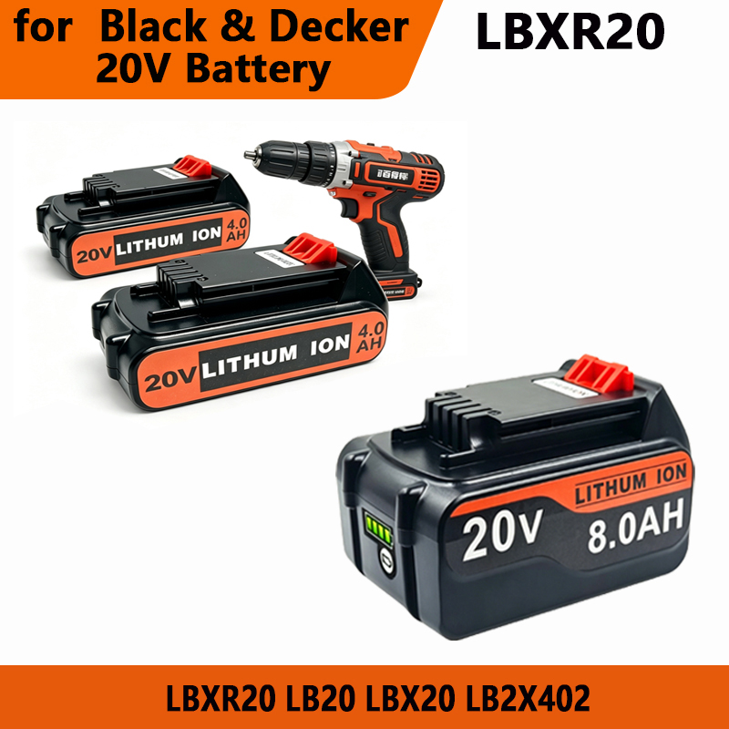 Black+Decker Tool 20V Max - voor 3/4/6/8Ah Lange looptijd BL2018 Lithium