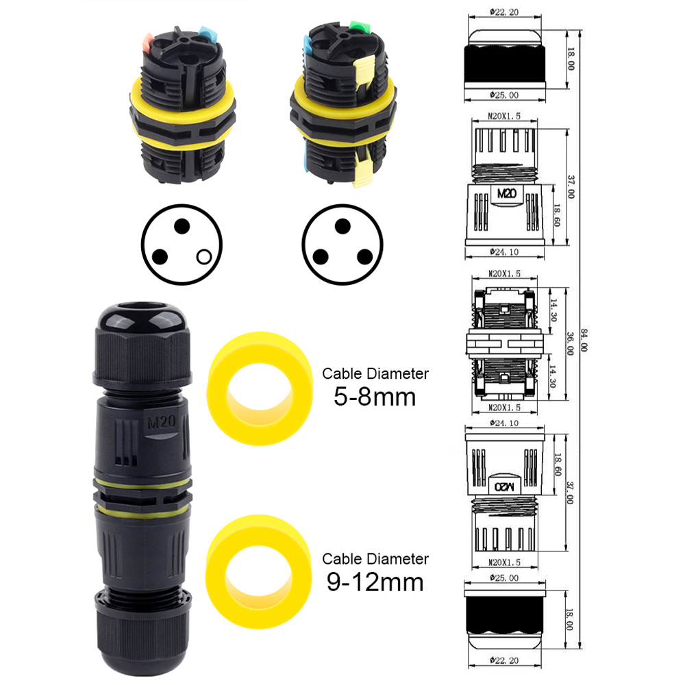 1 STKS IP68 M20 Adapter Draad  - Push Fit Connector recensie en prijs