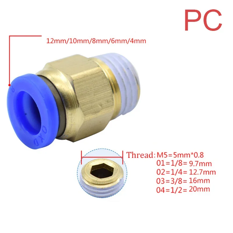 1 STKS Pneumatische Snelkoppel - Compression Fitting Brass recensie en prijs